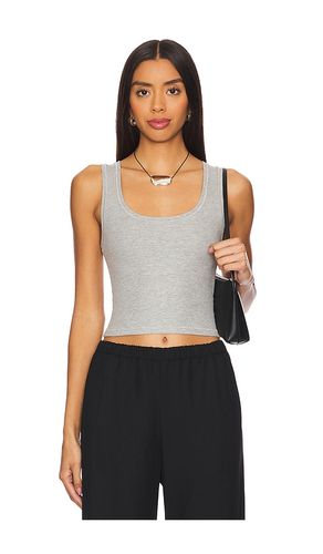 Square Neck Tank Top in Grey. - size L (also in XL, XS) - Eterne - Modalova