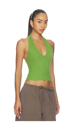 Cropped Halter Top in Green. - size M (also in S, XS) - Eterne - Modalova