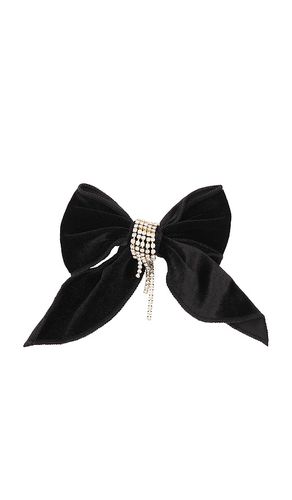 Broche para el pelo velvet bow crystal chain en color talla all en - Black. Talla all - Ettika - Modalova