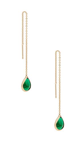 Barely There Chain Earrings in Green - Ettika - Modalova