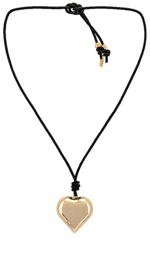 Heart Pendant Necklace in Black - Ettika - Modalova