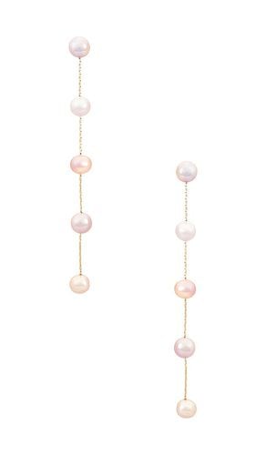 Delicate Drop Earrings in Blush - Ettika - Modalova