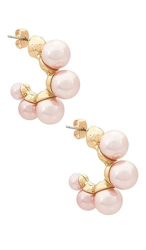 Five Point Hoop Earrings in Pink - Ettika - Modalova