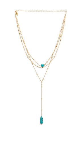 Forever Multi Chain Lariat Choker in Metallic Gold - Ettika - Modalova