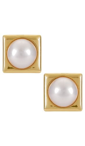 Square Stud Earrings in Ivory - Ettika - Modalova