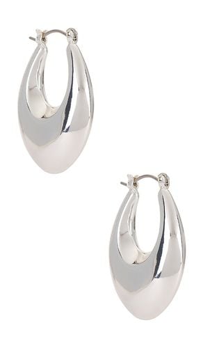 Open Teardrop Hoop Earrings in Metallic - Ettika - Modalova