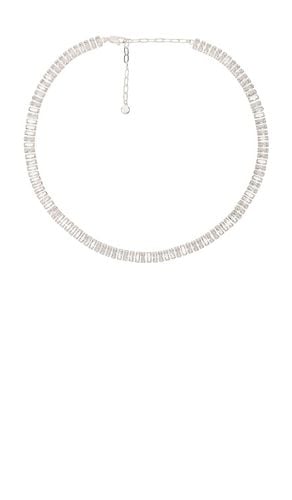 Baguette Tennis Necklace in Metallic Silver - Ettika - Modalova