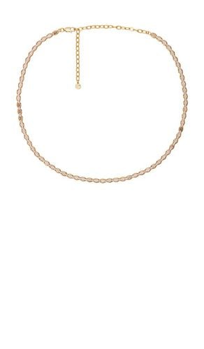 Oval Tennis Necklace in Metallic Gold - Ettika - Modalova