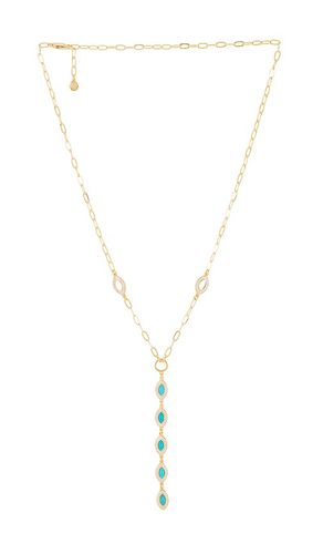 Crystal Lariat Necklace in Metallic - Ettika - Modalova