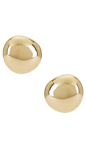 Polished Pebble Stud Earrings in Metallic - Ettika - Modalova