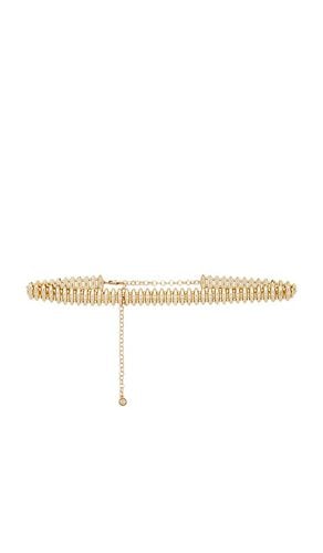 Oval Dome Baguette Choker in Metallic - Ettika - Modalova