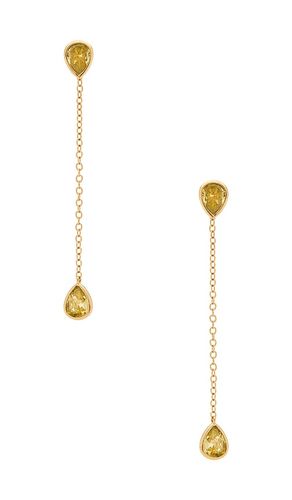 Radiant Gem Linear Chain Drop Earrings in - Ettika - Modalova
