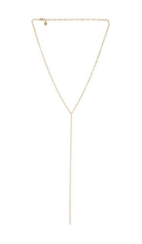 Dainty Crystal Disc Chain Lariat Necklace in Metallic - Ettika - Modalova