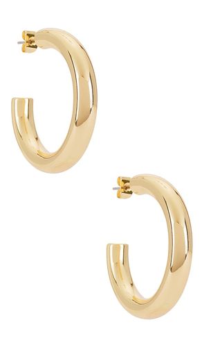 Medium Thick Classic Hoops in Metallic - Ettika - Modalova