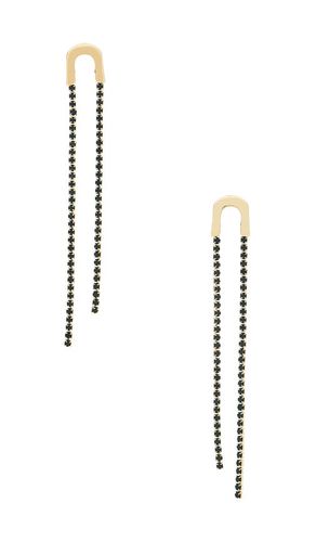 Double chain drop earrings in color size all - Ettika - Modalova