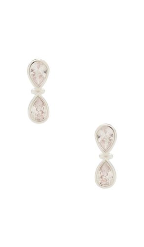 Infinity crystal stud earrings in color metallic size all - Ettika - Modalova