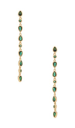 Crystal rainfall earrings in color green size all - Ettika - Modalova