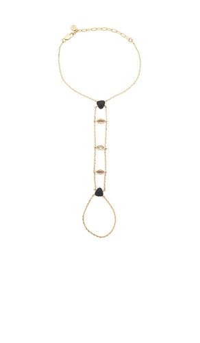 Black Solstice Hand Chain in Metallic - Ettika - Modalova