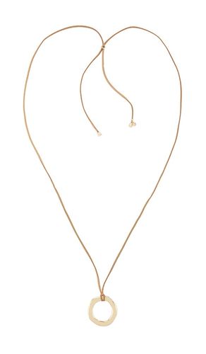 Open Circle Adjustable Suede Necklace in - Ettika - Modalova