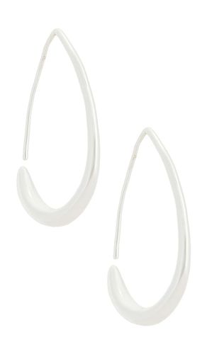 Simple threader hoop earrings in color metallic size all - Ettika - Modalova