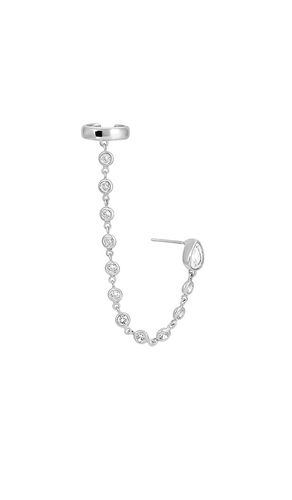 Ear Cuff Crystal Chain Stud in - Ettika - Modalova