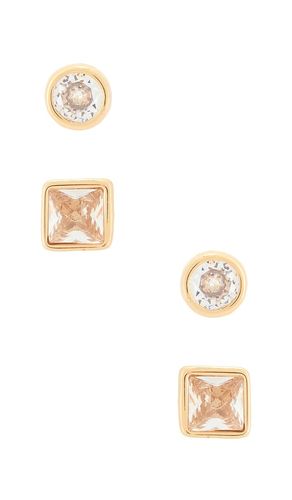 Classic Pairs Crystal Stud Set in - Ettika - Modalova