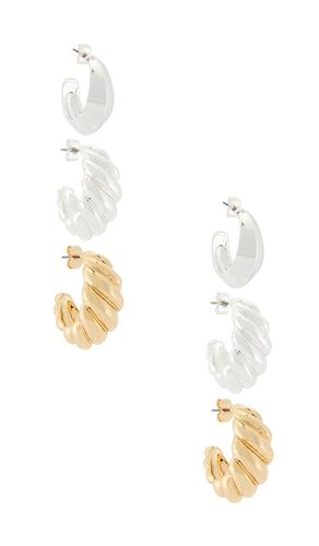 Two-tone Essential Hoop Set in - Ettika - Modalova