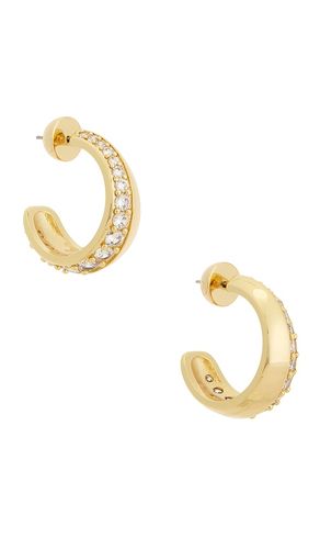 Crystal Curve Huggie Hoops in - Ettika - Modalova