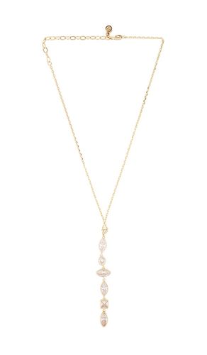 Bezel-set Multi-stone Necklace in Metallic - Ettika - Modalova