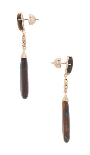 Tiger's Eye Solstice Drop Earrings in - Ettika - Modalova