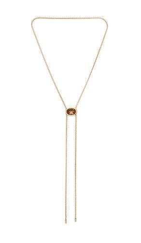 Collar bolo con bisel de cristal en color oro metálico talla all - Ettika - Modalova