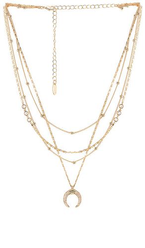 Layered moon necklace in color metallic size all in - Metallic . Size all - Ettika - Modalova