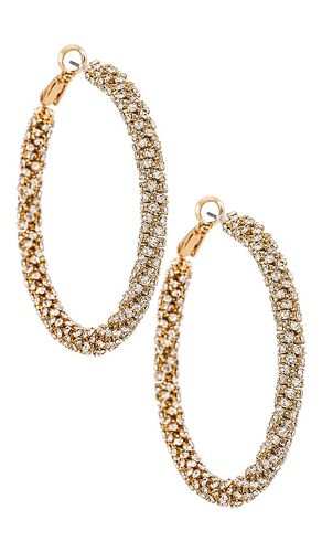Crystal hoop earrings in color metallic size all in - Metallic . Size all - Ettika - Modalova