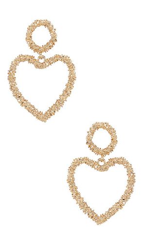 Heart drop earrings in color metallic size all in - Metallic . Size all - Ettika - Modalova