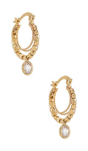 Embellished hoop earrings in color metallic size all in - Metallic . Size all - Ettika - Modalova