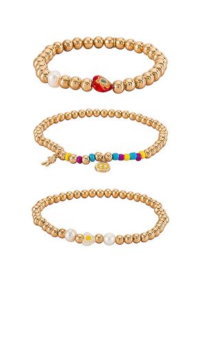 Charm Stretch Bracelet Set in Metallic - Ettika - Modalova