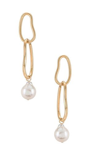 Pendientes de lágrima pearl en color oro metálico talla all en - Metallic Gold. Talla all - Ettika - Modalova