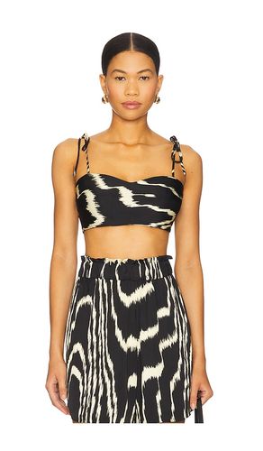 Turrito Crop Top Turquoise in Black. - size L (also in M, S, XL, XS) - Eugenia Fernandez - Modalova