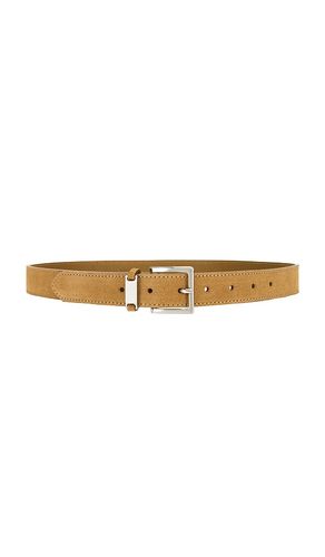 The Suede Square Buckle Belt in Taupe. - size L (also in M, S, XL, XS) - FRAME - Modalova