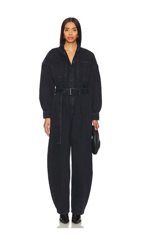 The Cocoon Jumpsuit in Black. - size L (also in M, S) - FRAME - Modalova