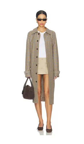 The Plaid Mac Coat in . Size L. Also in S - FRAME - Modalova