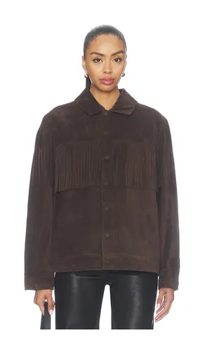 The Suede Rodeo Jacket in Brown. - size L (also in M, S) - FRAME - Modalova