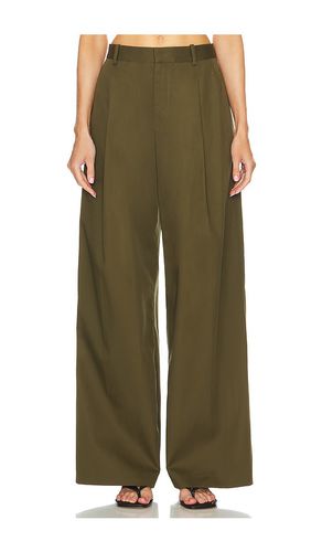 Pleated Wide Leg Pant in Dark Green. - size 0 (also in 2, 4, 8) - FRAME - Modalova