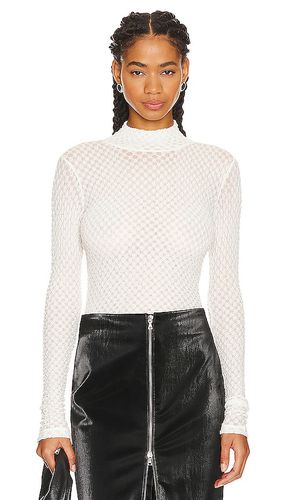 Mesh Turtleneck in White. - size L (also in M) - FRAME - Modalova