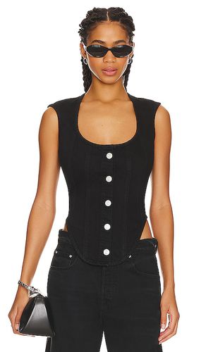 The Seamed Scoop Bustier in Black. - size 0 (also in 6) - FRAME - Modalova