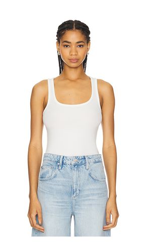 Camiseta tirantes rib scoop neck en color talla M en - White. Talla M (también en L) - FRAME - Modalova