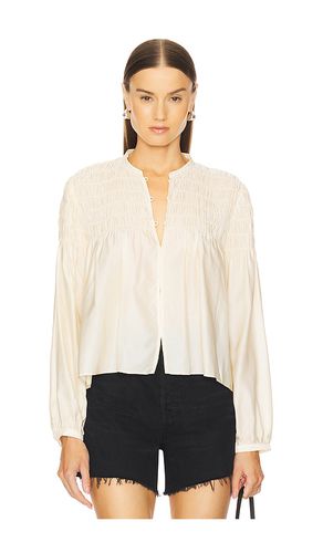 Smocked Collarless Blouse in . Taglia M, S, XL, XS - FRAME - Modalova