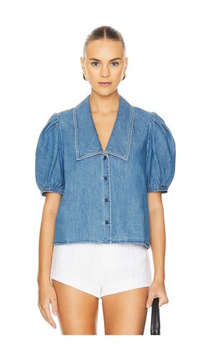 Blusa sailor en color denim-medium talla M en - Denim-Medium. Talla M (también en XL) - FRAME - Modalova