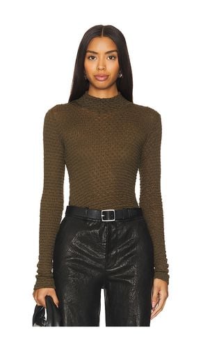 Mesh Lace Turtleneck in Olive. - size L (also in M, S, XL, XS) - FRAME - Modalova