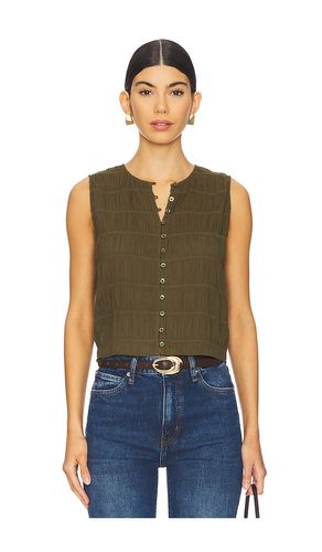 Smocked Tank in Olive. - size L (also in S, XS) - FRAME - Modalova